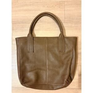 Extra Large Sturdy  Travel /Tote Genuine Brown Leather Bag
